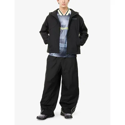 Trapstar Mens Hyperdrive Regular-fit Windbreaker Shell Jacket Blackout Xs