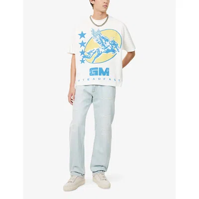 Godmade Mens Steadfast Graphic-print Cotton T-shirt White Xl