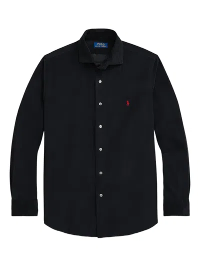 Polo Ralph Lauren Black Shirt Custom-fit In Black