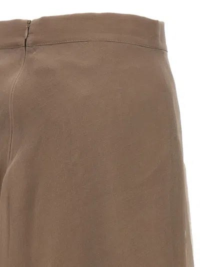 Brunello Cucinelli "paneled Circle" Skirt In Brown