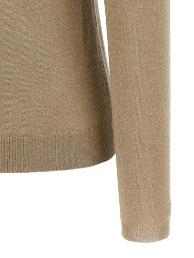 Brunello Cucinelli 'sparkling' Turtleneck Sweater In Neutral