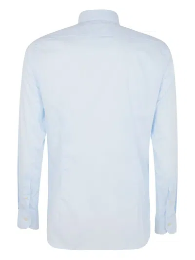 Tintoria Mattei New Cotton Stretch Shirt In Blue