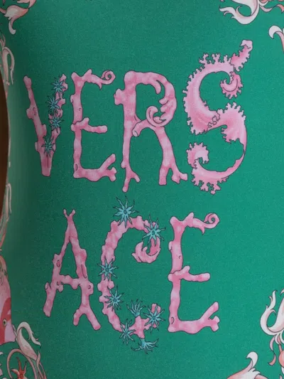 Versace Underwater Barocco Open-back One-piece Swimsuit In Multi