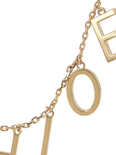 Chloé Chloe Women Gold Metal Chloe Letters Necklace