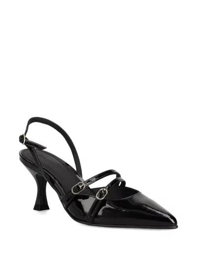 Alohas Black Patent Leather Joelle Slingback Pumps In Black