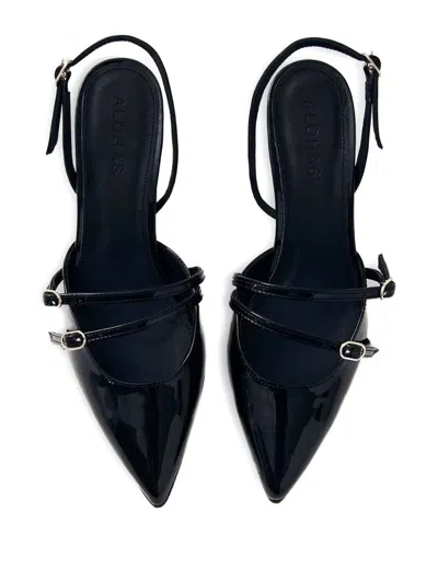 Alohas Black Patent Leather Joelle Slingback Pumps In Black