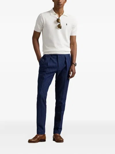 Polo Ralph Lauren Custom Slim Fit Mesh Polo In White