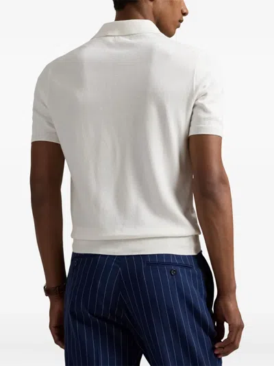 Polo Ralph Lauren Custom Slim Fit Mesh Polo In White