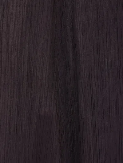 Maria Calderara Pleated Long-sleeve Dress In Black