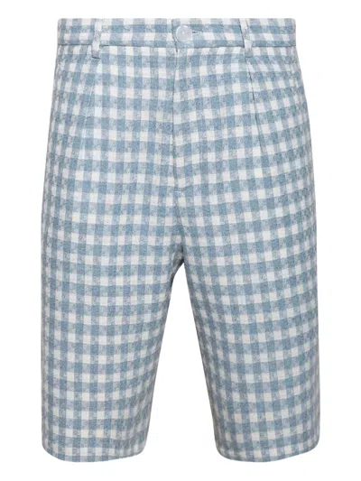 Nahmias Check-patterned Shorts In Blue