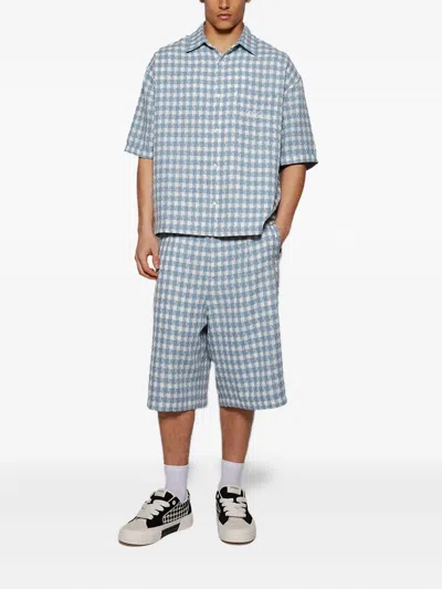 Nahmias Check-patterned Shorts In Blue