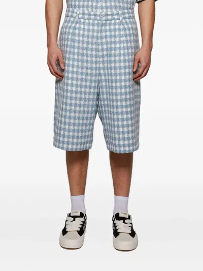 Nahmias Check-patterned Shorts In Blue
