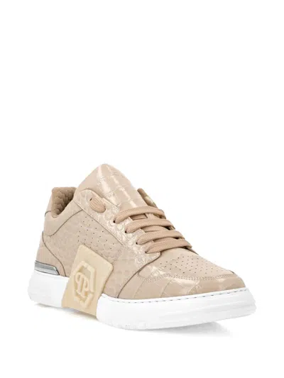 Philipp Plein Croc-embossed Lace-up Sneakers