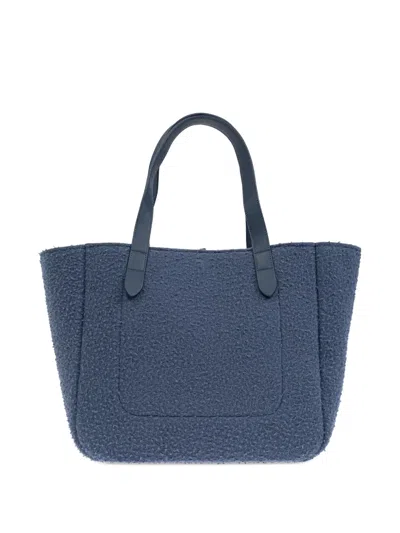 Jw Anderson Belt Tote Blue Boiled Wool Shoulder Bag