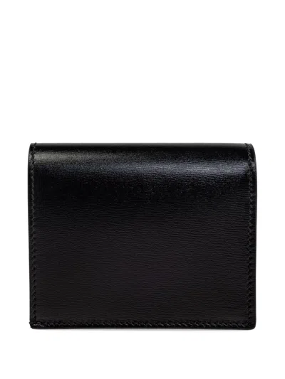 Alexander Mcqueen Logo Snap Button Cardholder Slots In Black