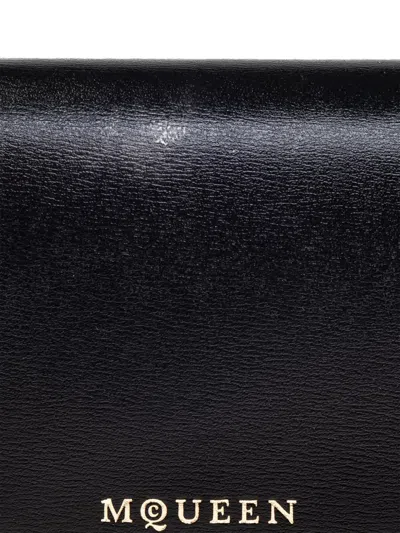 Alexander Mcqueen Logo Snap Button Cardholder Slots In Black