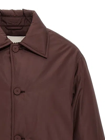 Jil Sander 'collared Drawstring Elasticated Cuffs Jacket' In Brown