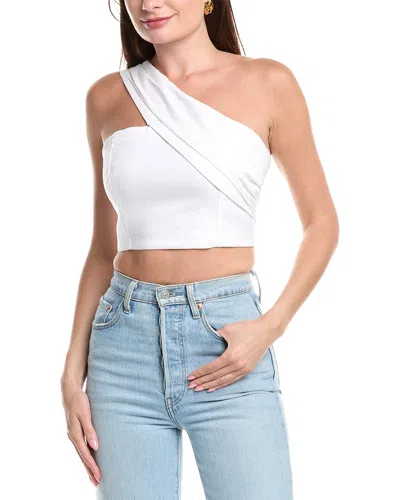 Milly Arantza Linen-blend Top In White