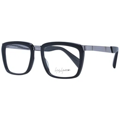 Yohji Yamamoto Brown Unisex Optical Frames In Black