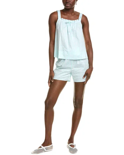 Femme Society 2pc Top & Short Set In Blue