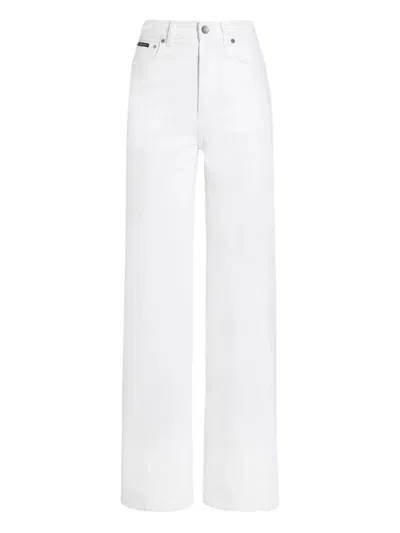 Dolce & Gabbana 5-pocket Denim Trousers In White