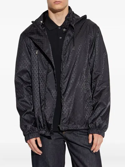 Alexander Mcqueen Lightweight Jacket With Detachable-hood In Black