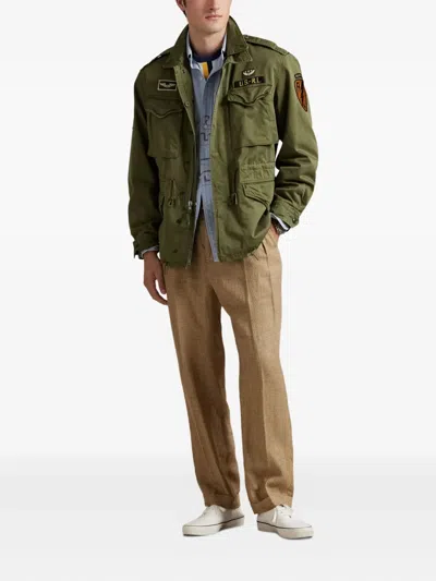 Polo Ralph Lauren The Iconic Military Jacket With Logo In Green