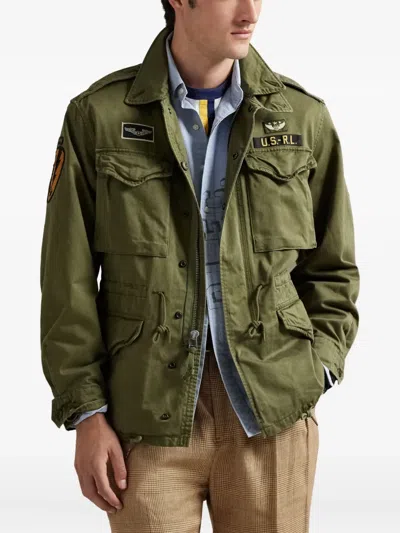 Polo Ralph Lauren The Iconic Military Jacket With Logo In Green