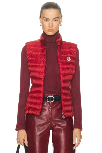 Moncler Igens Down Gilet In Red