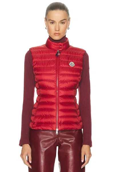 Moncler Igens Down Gilet In Red