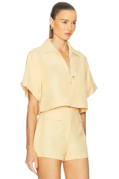 Matthew Bruch Linen-blend Shirt In Neutral