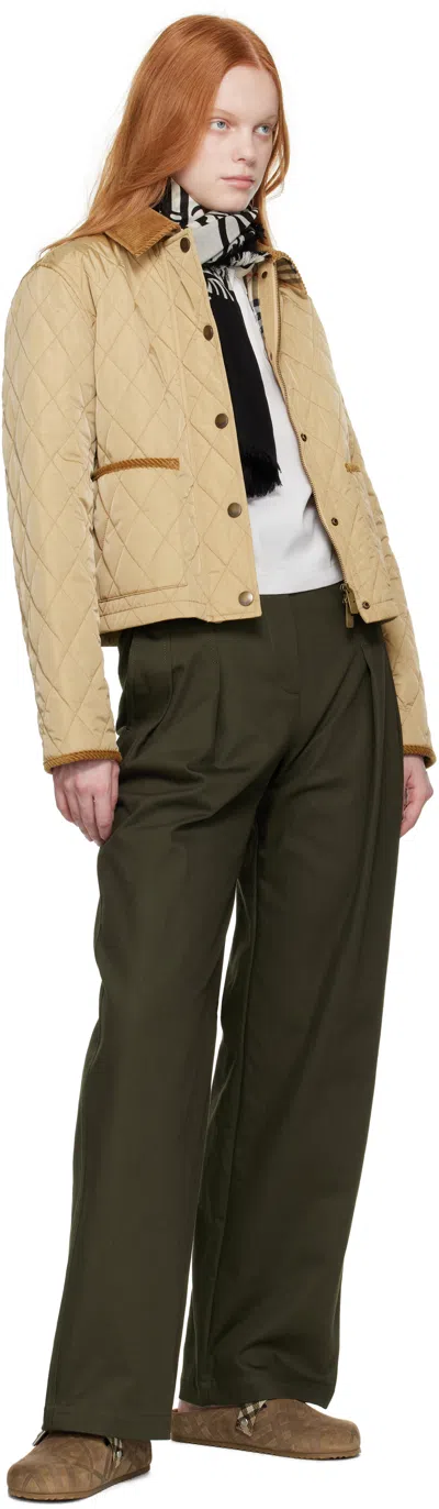 Burberry Black & White Wide Ekd Wool Scarf In Black