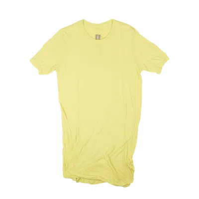 Rick Owens Lime Short Sleeve Double T-shirt In Yellow