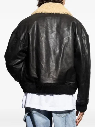 Dsquared2 Leather Bomber Jacket