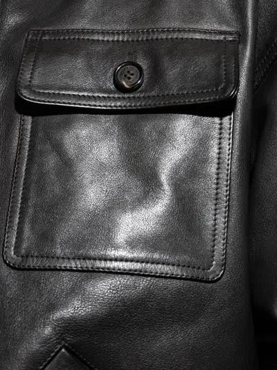 Dsquared2 Leather Bomber Jacket