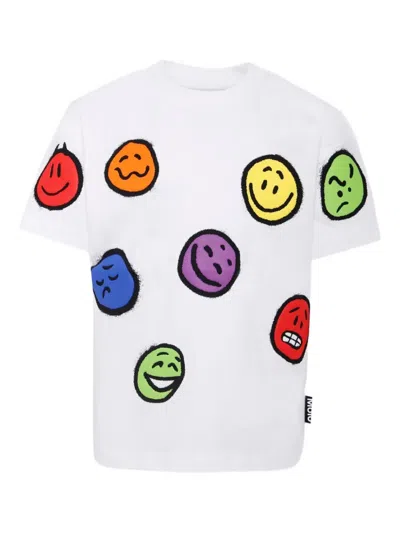 Molo Riley Smiley-face T-shirt In White
