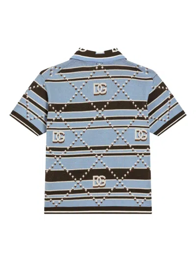 Dolce & Gabbana Cotton Polo Shirt In Blue