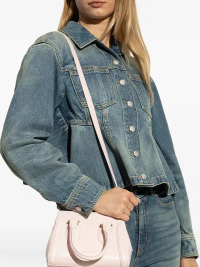 Alexander Mcqueen Mini Leather Birdee Cross-body Bag In Pink