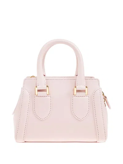Alexander Mcqueen Mini Leather Birdee Cross-body Bag In Pink