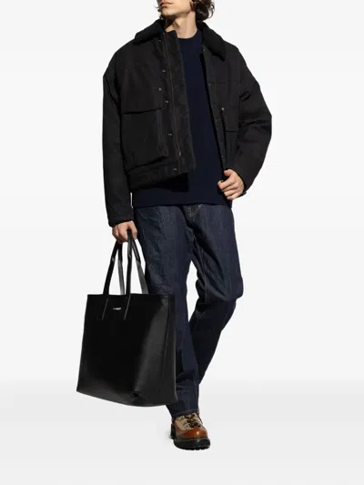 Dsquared2 Faux Fur-collar Bomber Jacket In Black