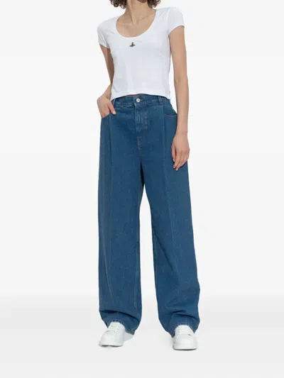 Alexander Mcqueen White Leather Sneakers With Sea Green Leather Heel In Animal Print