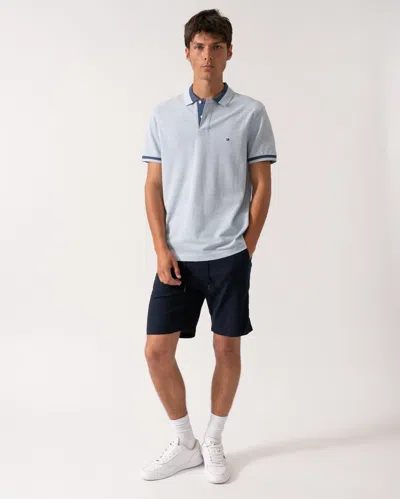 Tommy Hilfiger Contrast Collar Block Regular Fit Mens Polo In Gray
