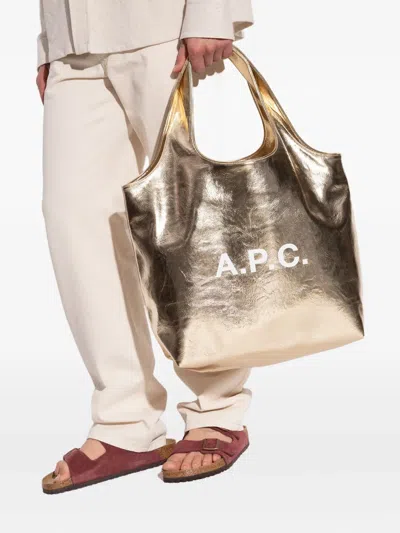 Apc A.p.c. Ninon Shopper Bag - Synthetic - Gold