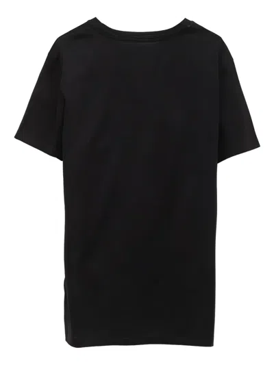 Moncler Crewneck T Shirt Featuring Multiple Patches In Black