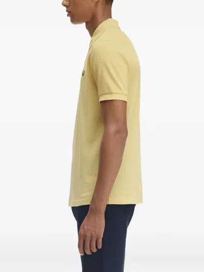Fred Perry Collared Shirt With Short Sleeves In Yellow