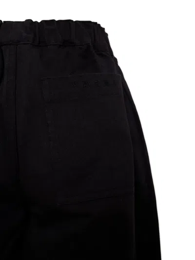 Marni Kids Pants With Elasticated Waist In Black