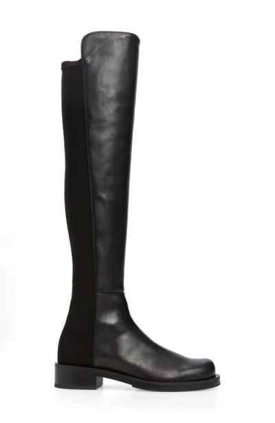 Stuart Weitzman Keelan Microstretch And Leather Over-the-knee Boots