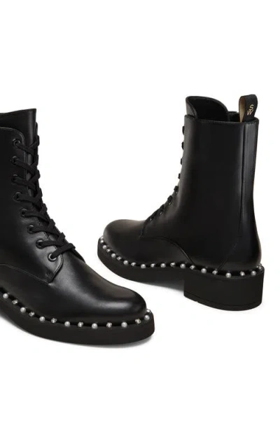 Stuart Weitzman Reverie Leather Lace-up Booties