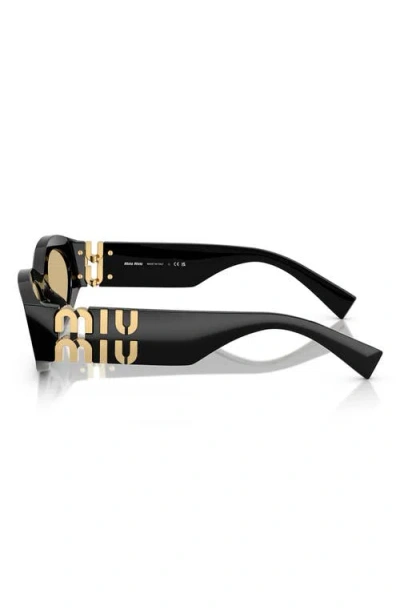 Miu Miu 54mm Rectangular Sunglasses In Black
