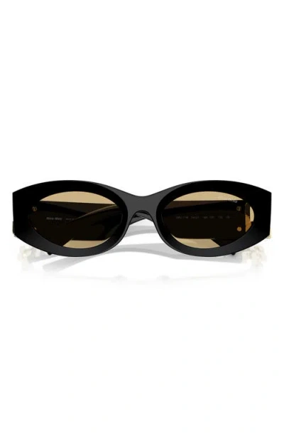 Miu Miu 54mm Rectangular Sunglasses In Black